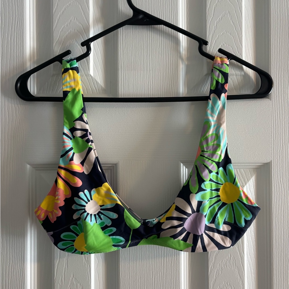 Aerie Floral Multicolor Bikini Top